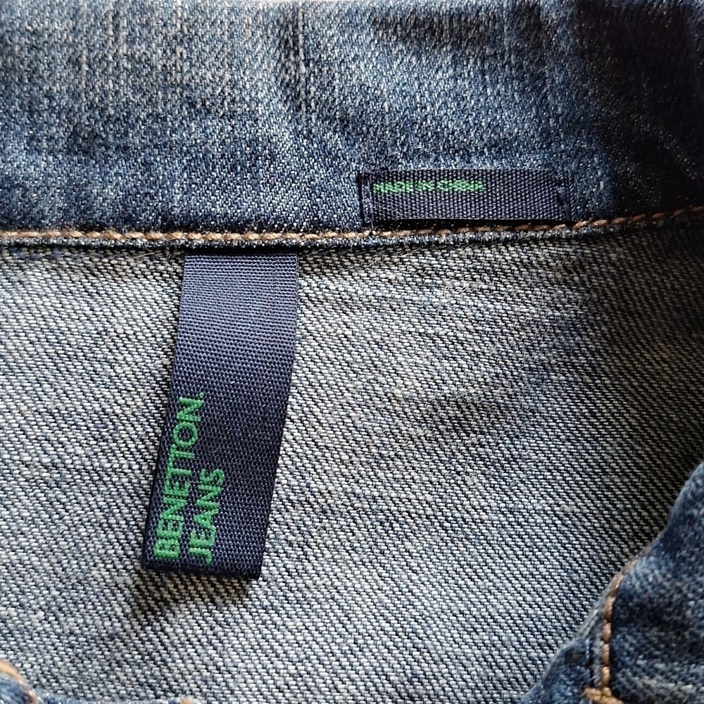 BENETTON JEANS Kids Snap Front Denim Jacket Size (M 7/8) - Picture 9 of 15